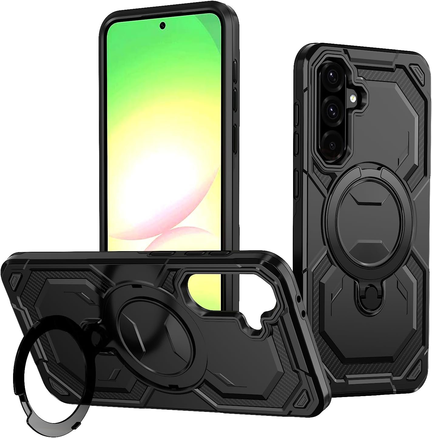 Dionsibei rugged case with kickstand ring for the Samsung Galaxy A56 5G