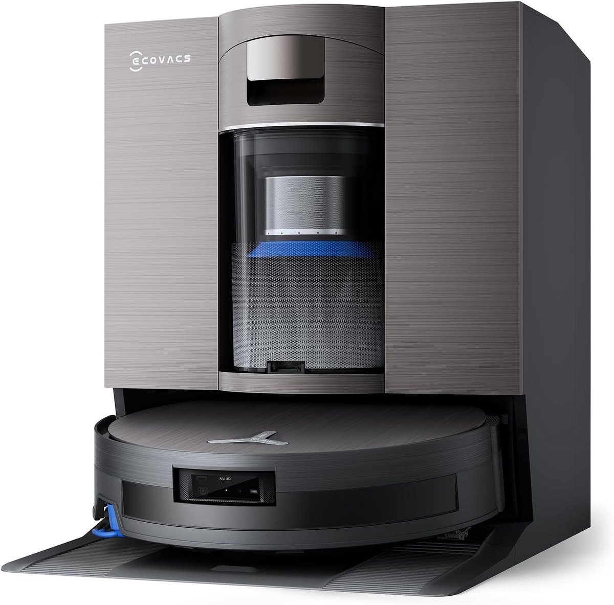 Ecovacs Deebot X11 OmniCyclone robot vacuum in its OmniCyclone station