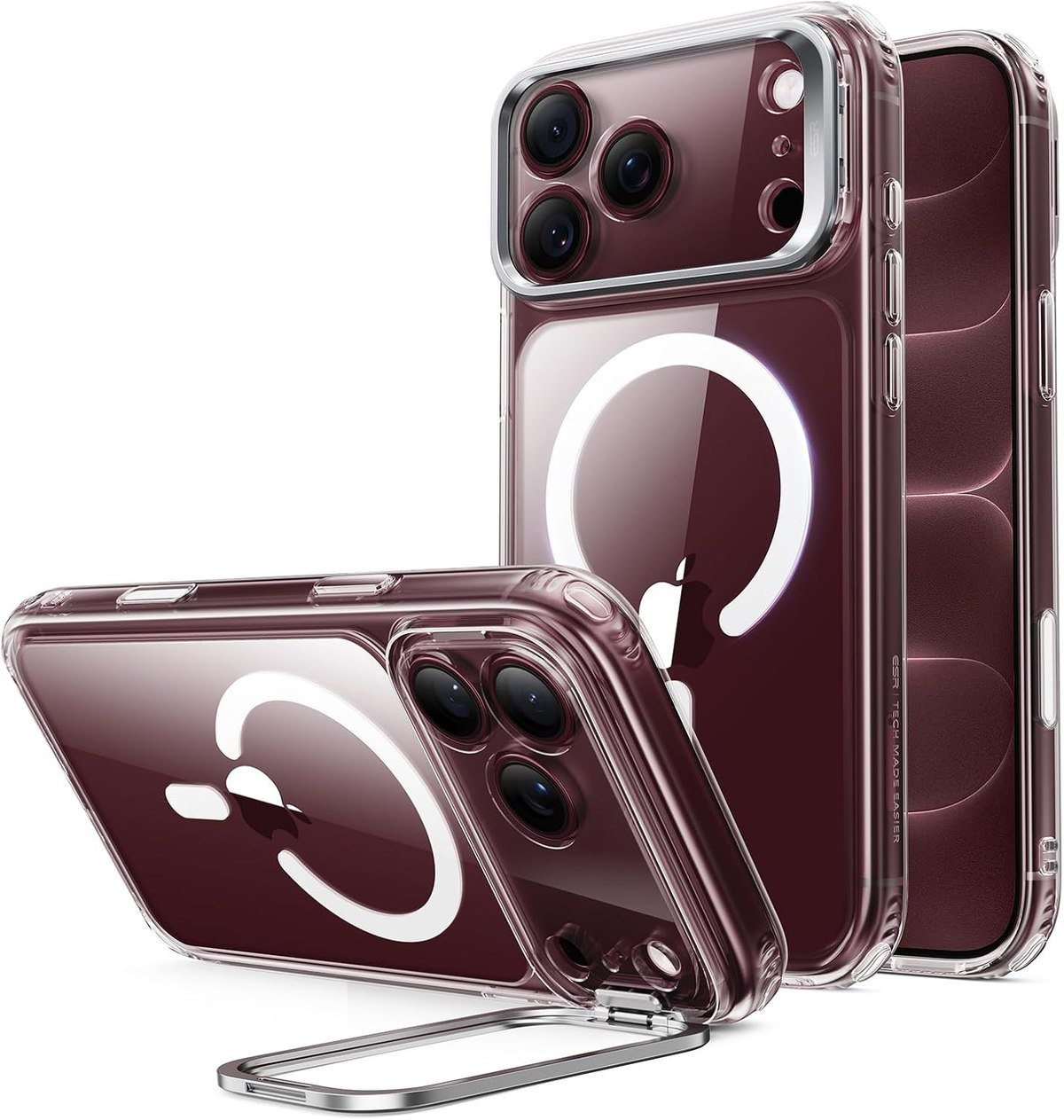 ESR Classic Hybrid clear case with Flex Stand for iPhone 17 Pro Max
