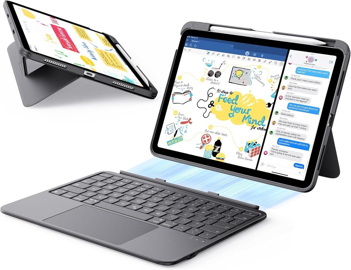 ESR ultra-light detachable keyboard case for the 11-inch iPad Air with a large trackpad