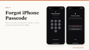 Forgot iPhone passcode shown on the iPhone Unavailable and Security Lockout screens