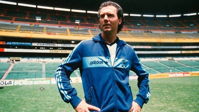 Franz Beckenbauer pictured at the Estadio Azteca as West Germany manager