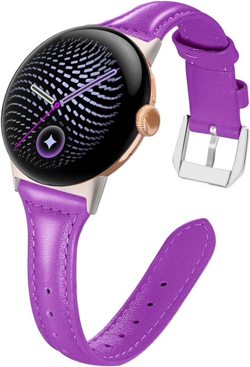 Genuine leather band for the 41mm Google Pixel Watch 5 with a metal buckle