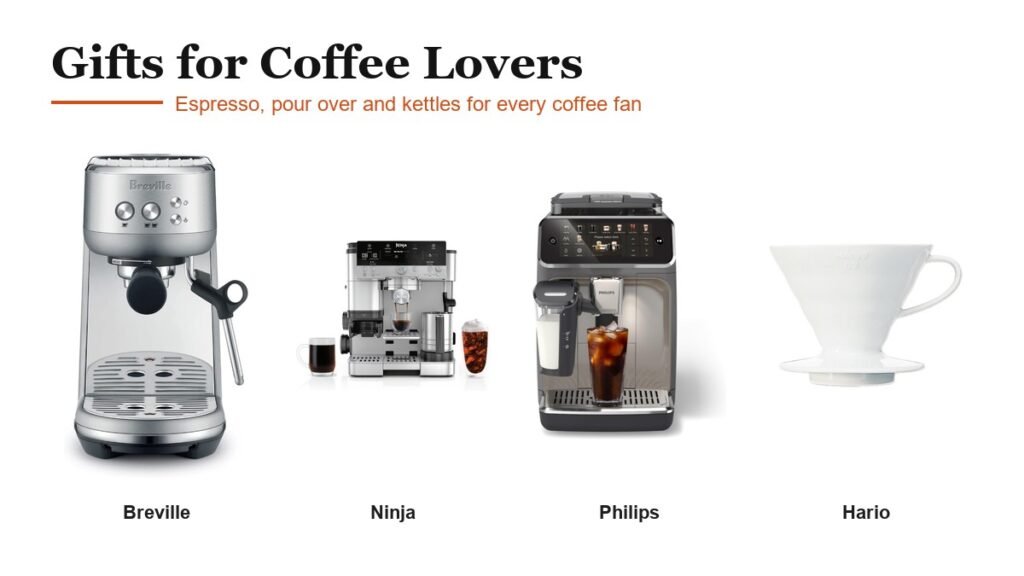 Gifts for Coffee Lovers: Breville Bambino, Ninja Luxe Cafe Premier, Philips 5500 LatteGo, Hario V60 02