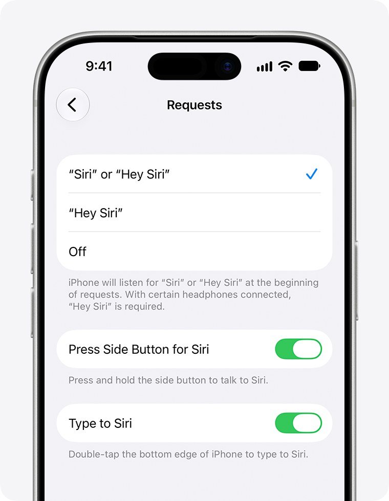 iOS 27 Siri Requests screen with