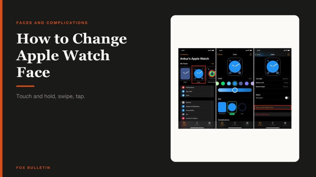 How to change Apple Watch face, shown with the face editor in the Apple Watch app