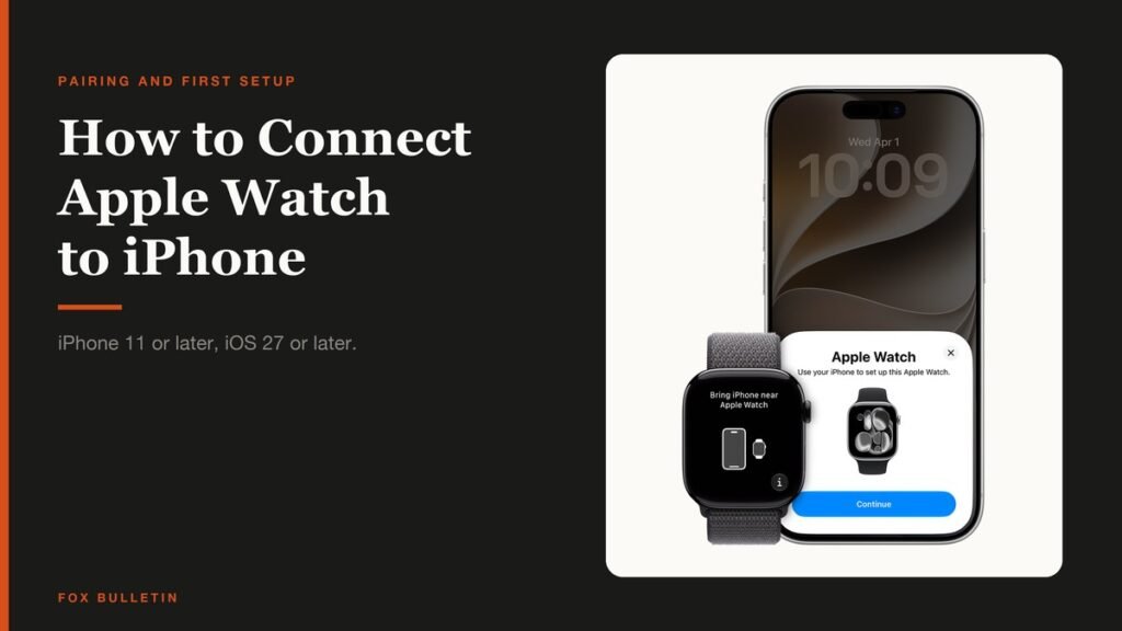 How to connect Apple Watch to iPhone, shown with the Apple Watch pairing prompt on an iPhone