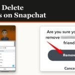 The Snapchat confirmation dialog for removing a friend