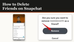 The Snapchat confirmation dialog for removing a friend