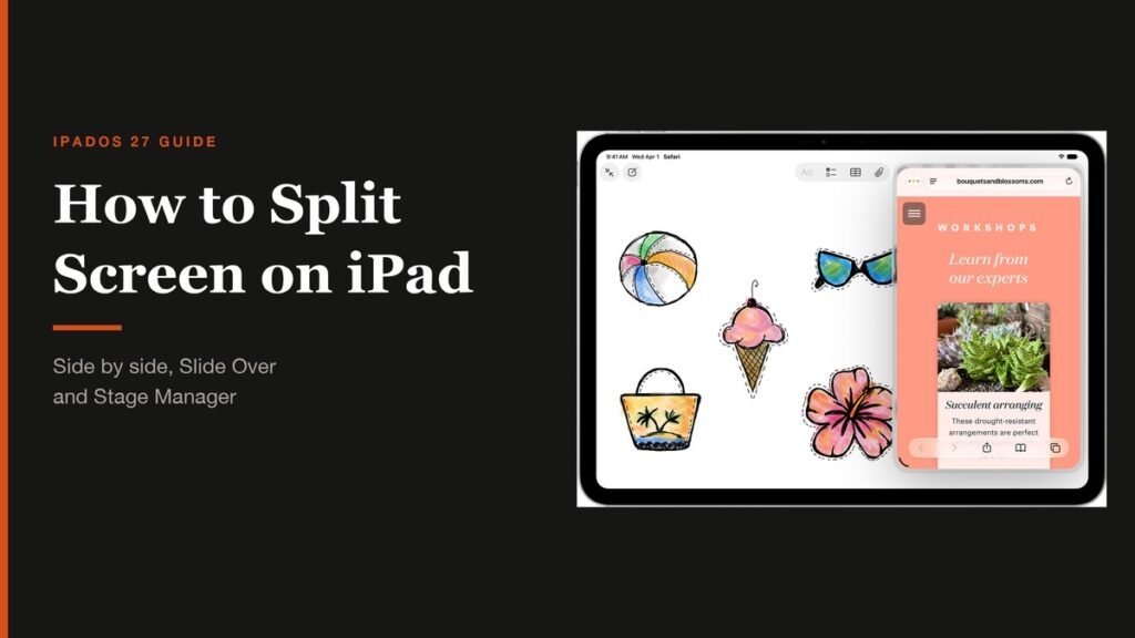 How to Split Screen on iPad headline beside an iPad Pro with a Slide Over window