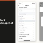 The Snapchat Blocked list with the unblock confirmation showing