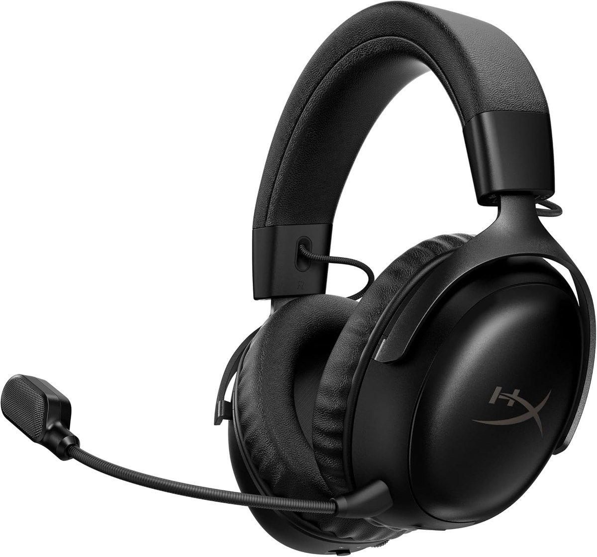 HyperX Cloud III S Wireless gaming headset in black with detachable mic