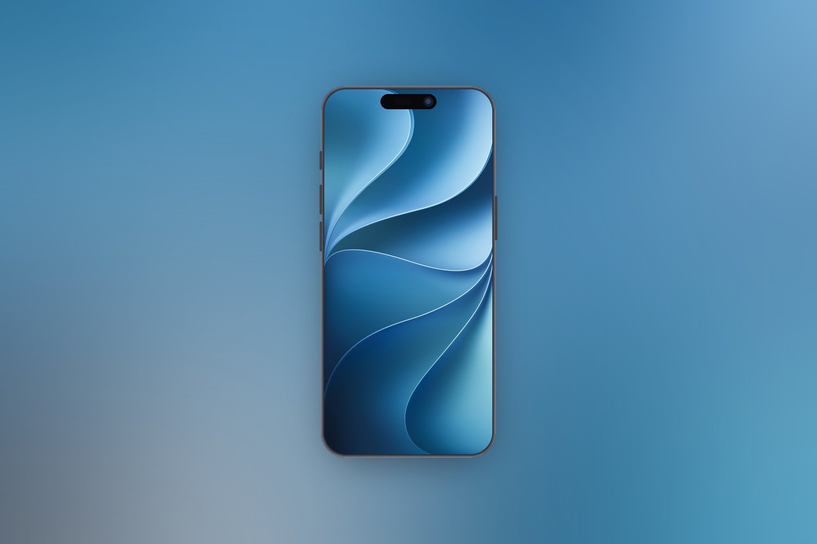 iOS 27 Celosia wallpaper in Blue shown on an iPhone