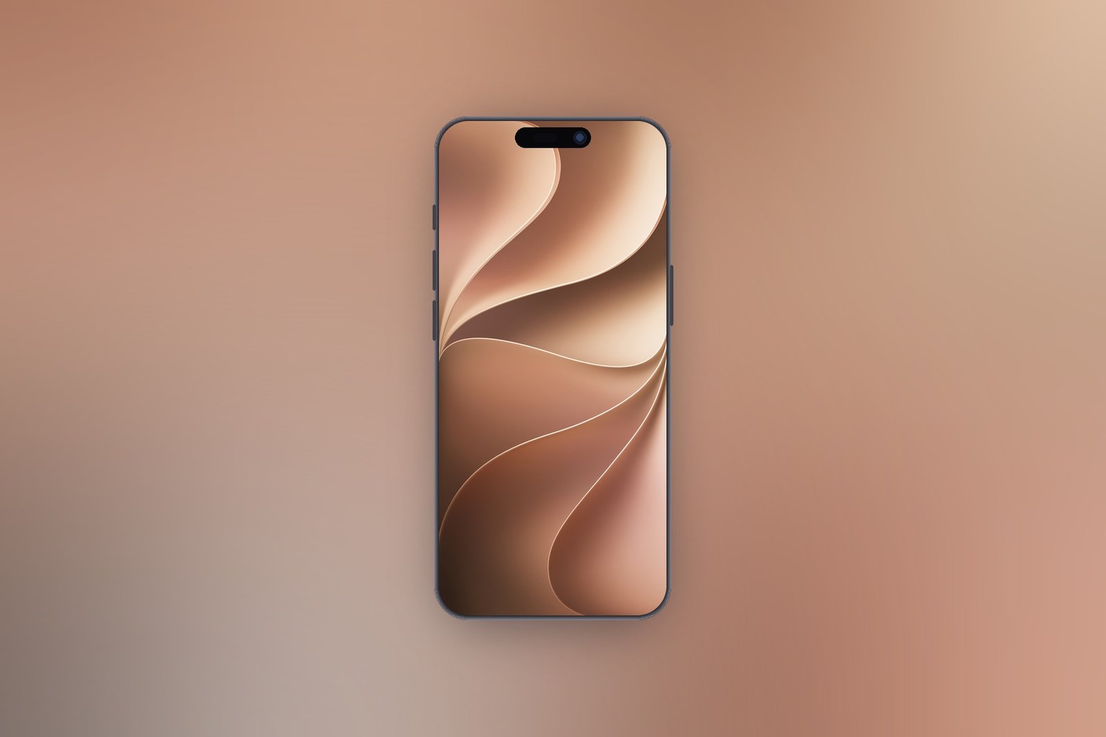 iOS 27 Celosia wallpaper in Brown shown on an iPhone