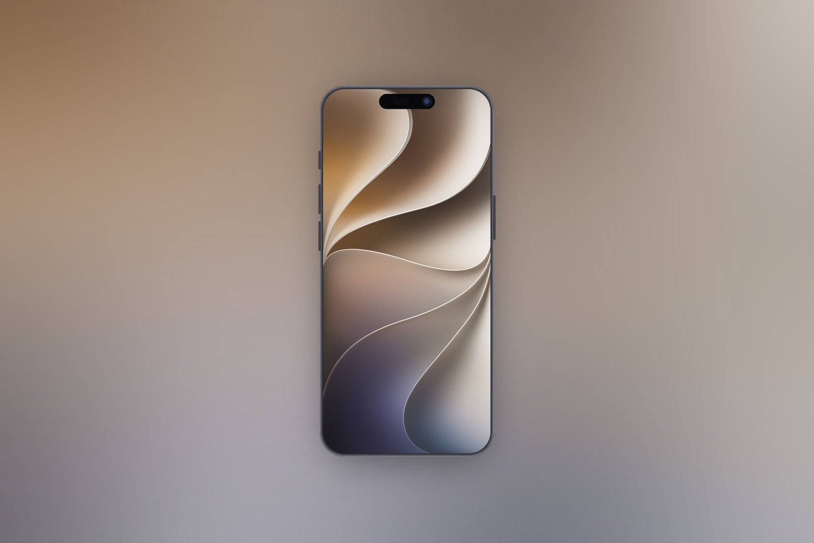iOS 27 Celosia wallpaper in Gold shown on an iPhone