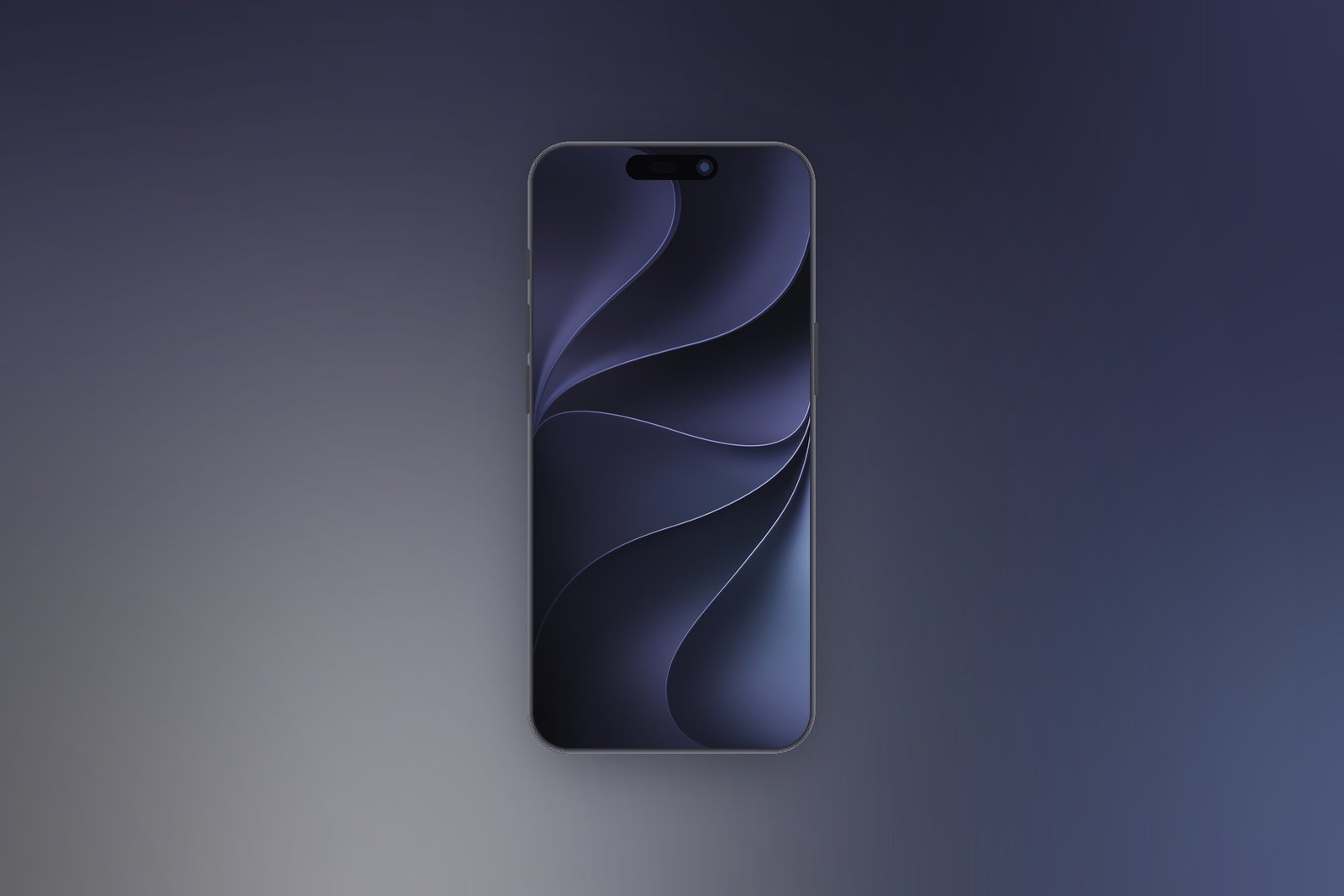 iOS 27 Celosia wallpaper in Ink shown on an iPhone