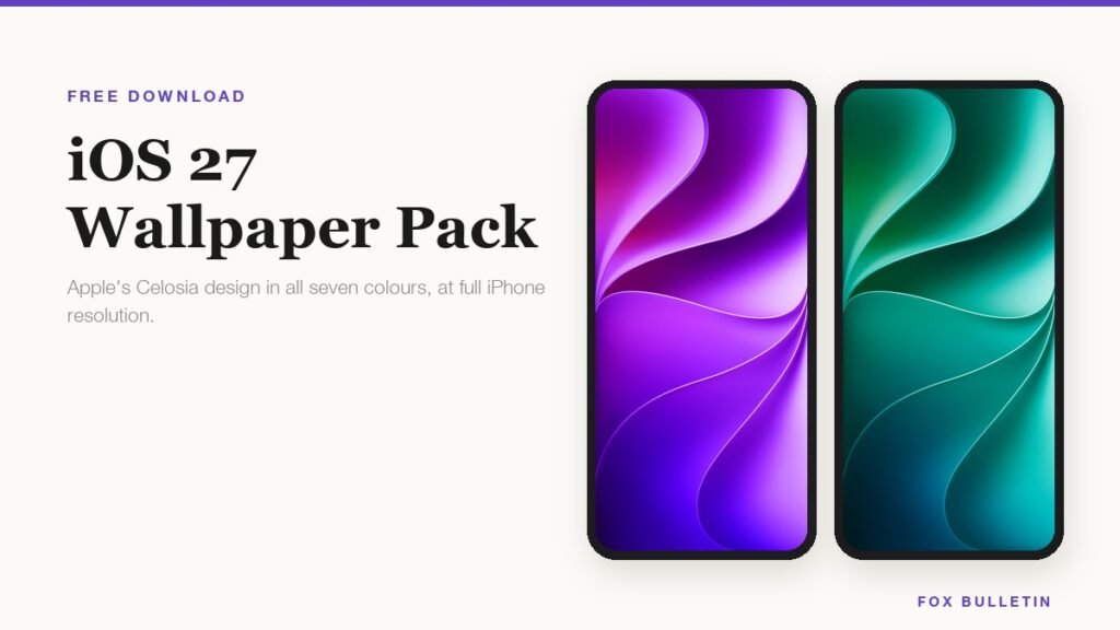 iOS 27 Celosia wallpapers shown on iPhone