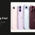 iPhone Battery Draining Fast headline beside an iPhone showing a low battery
