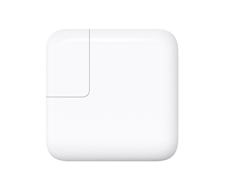 White rounded-square Apple USB-C power adapter