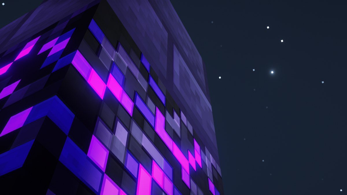 Minecraft running a shader pack through the Iris mod