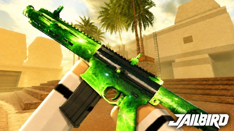Jailbird weapon customisation artwork on Roblox
