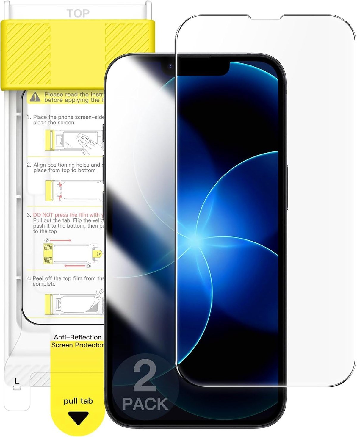 JETech anti-reflective screen protector two-pack for iPhone 17e
