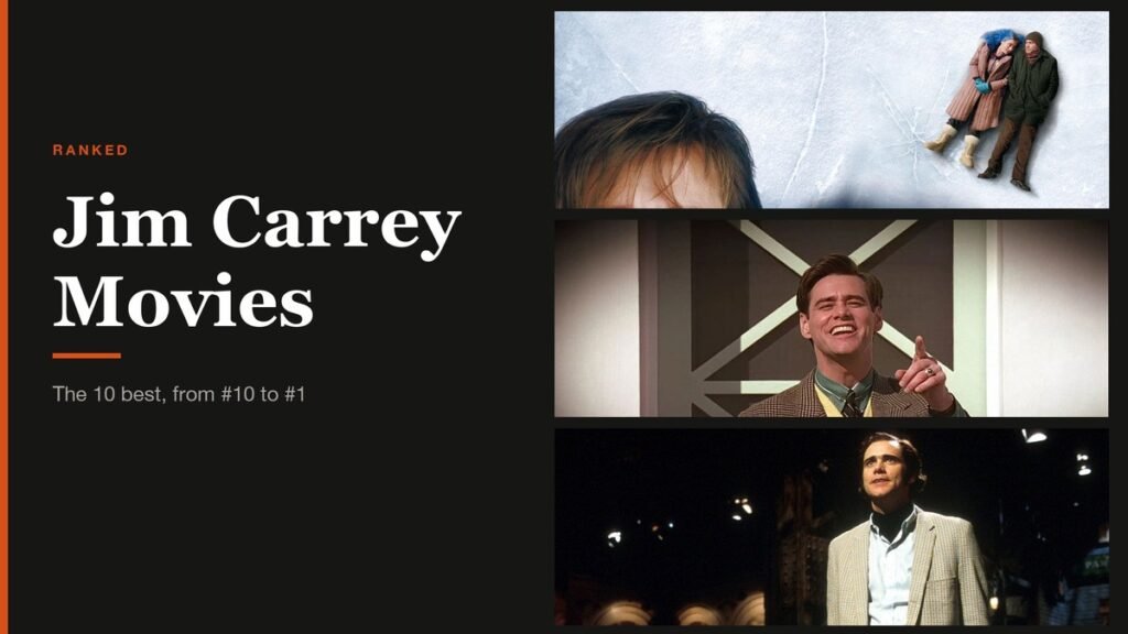 Jim Carrey Movies headline beside stills from Jim Carrey films