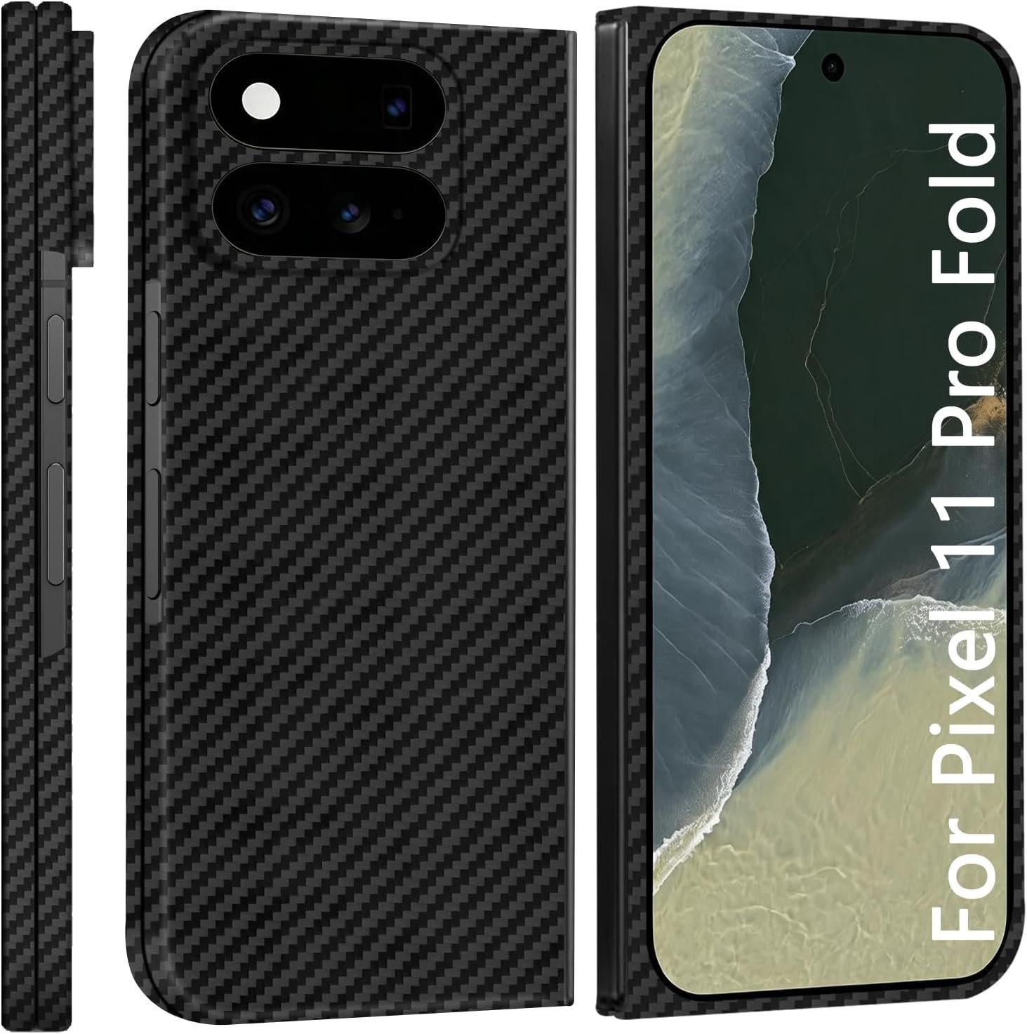 kaisenkec 1500D aramid fibre case for Google Pixel 11 Pro Fold in black