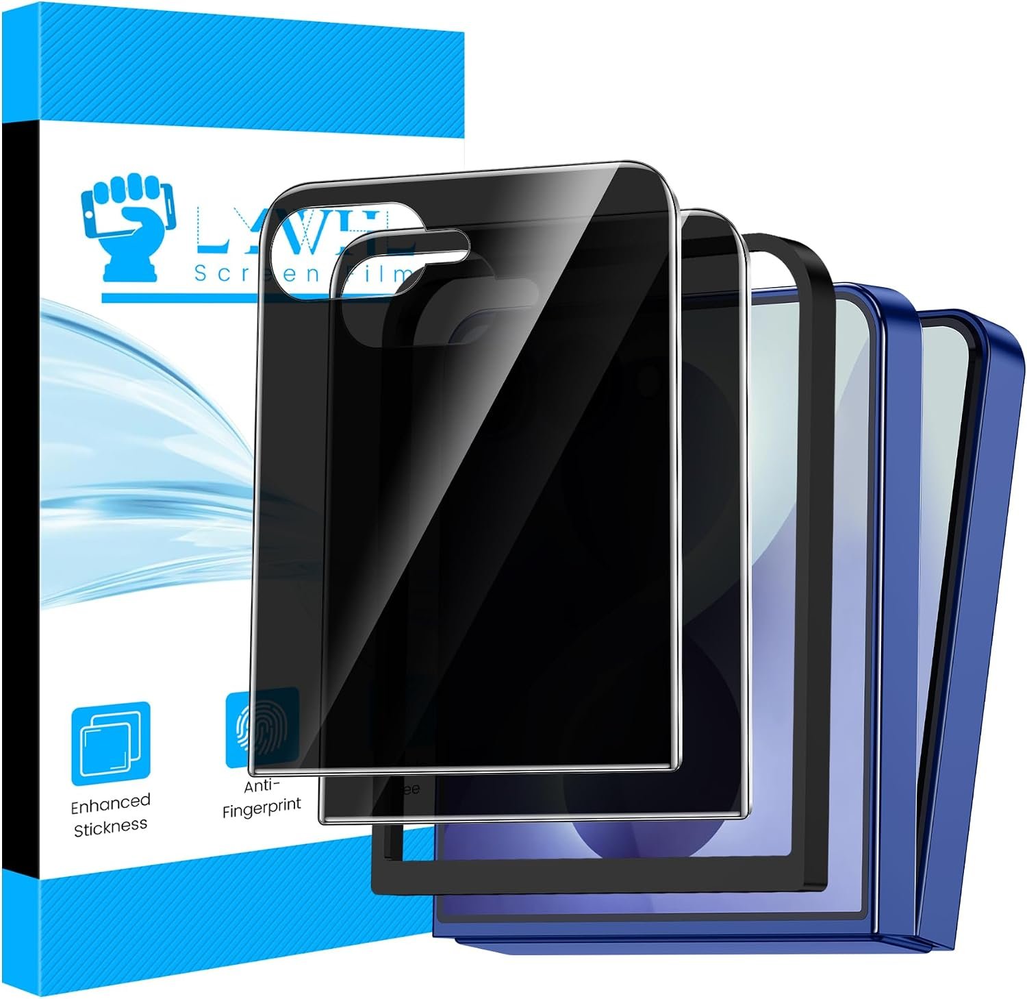LYWHL privacy screen protector two-pack for the Samsung Galaxy Z Flip 8