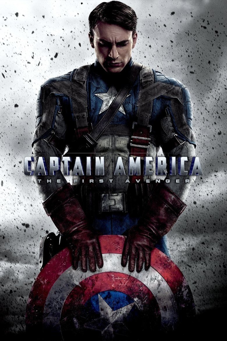 Captain America: The First Avenger poster with Steve Rogers resting on his shield