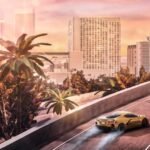 Midnight Chasers supercars on a coastal highway at sunset on Roblox