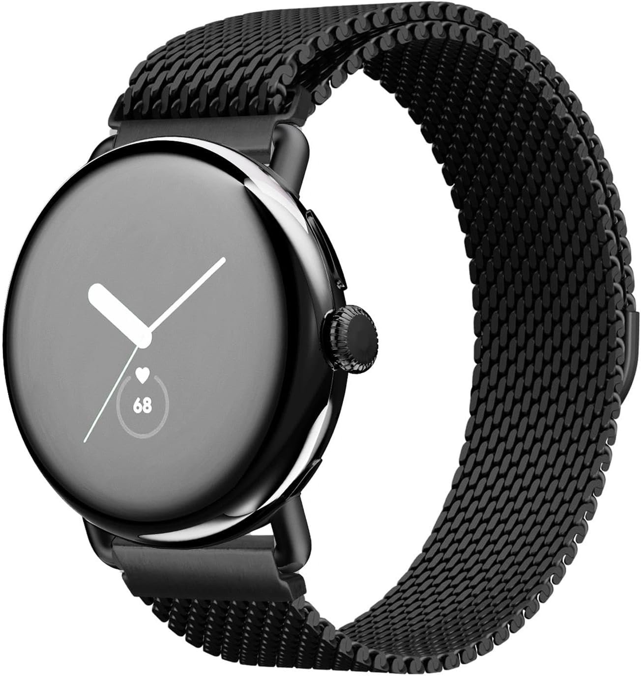 Thick Milanese stainless steel mesh band with a magnetic clasp for the Google Pixel Watch 5