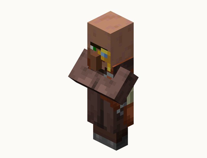 A plains cartographer villager in Minecraft