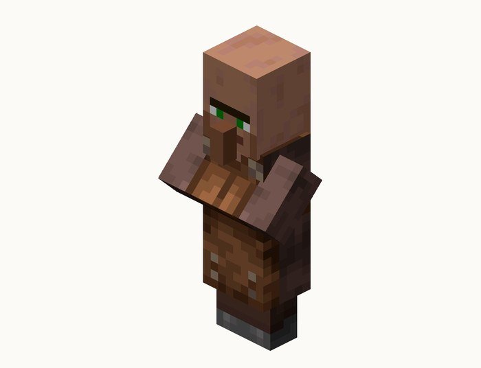 A plains leatherworker villager in Minecraft