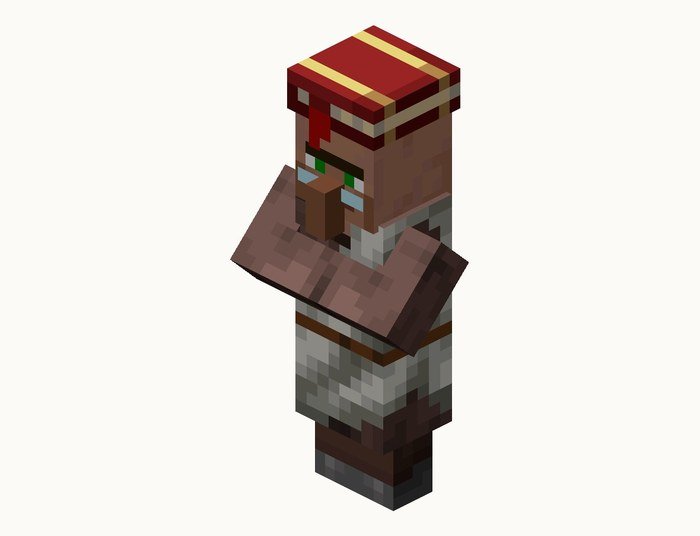 A plains librarian villager in Minecraft