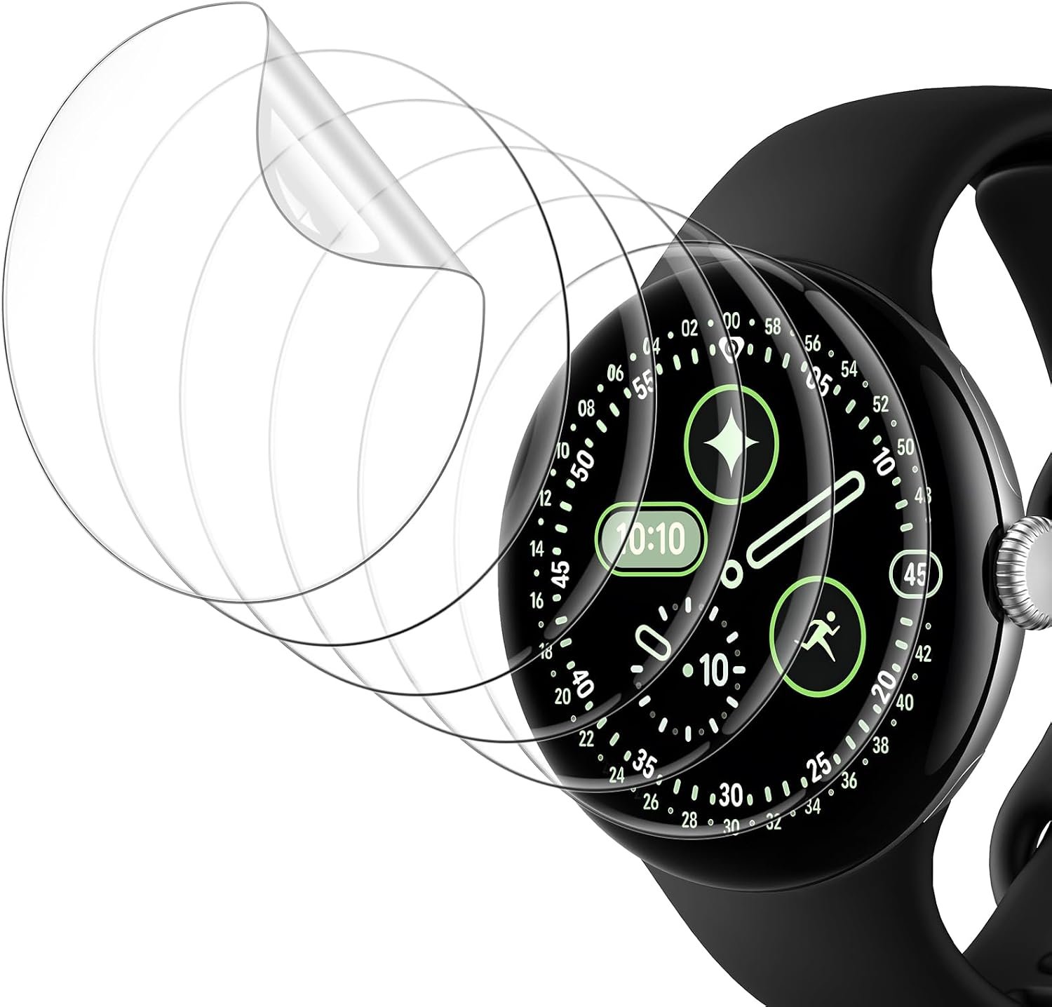 Misxi six-pack of soft TPU screen protectors for the 45mm Google Pixel Watch 5