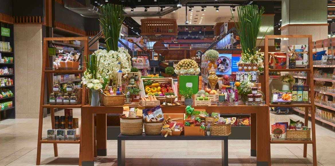 Fresh produce display inside a Reliance Retail store