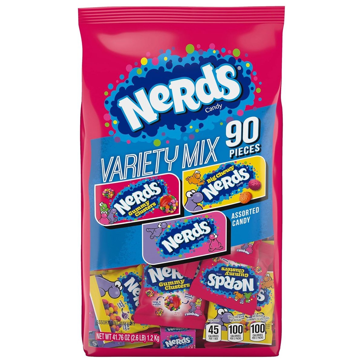 Nerds Variety Mix bag of 90 individually wrapped treat-size pouches
