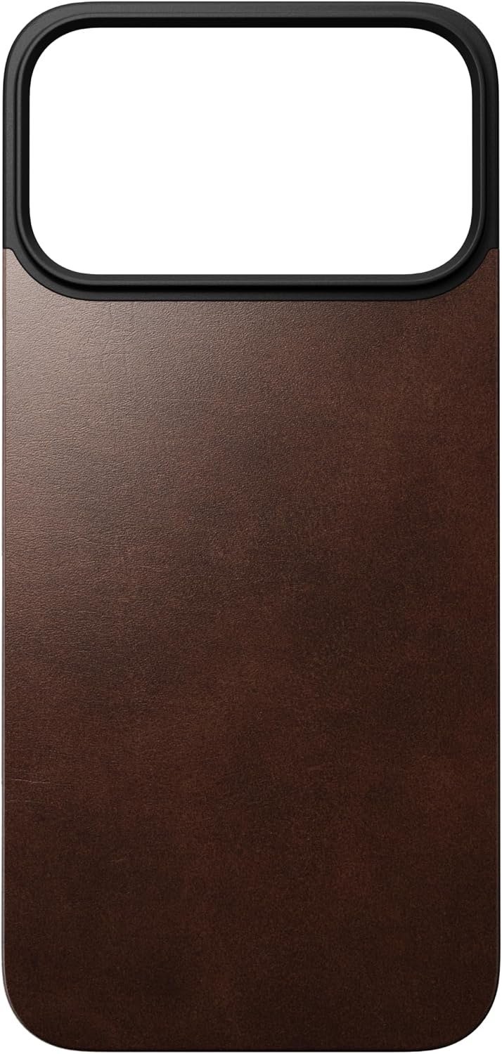 NOMAD Magnetic Horween Leather Back for iPhone 17 Pro Max in brown