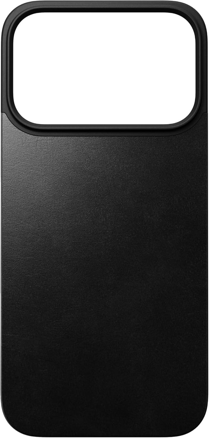 NOMAD Magnetic Horween Leather Back for iPhone 17 Pro in black