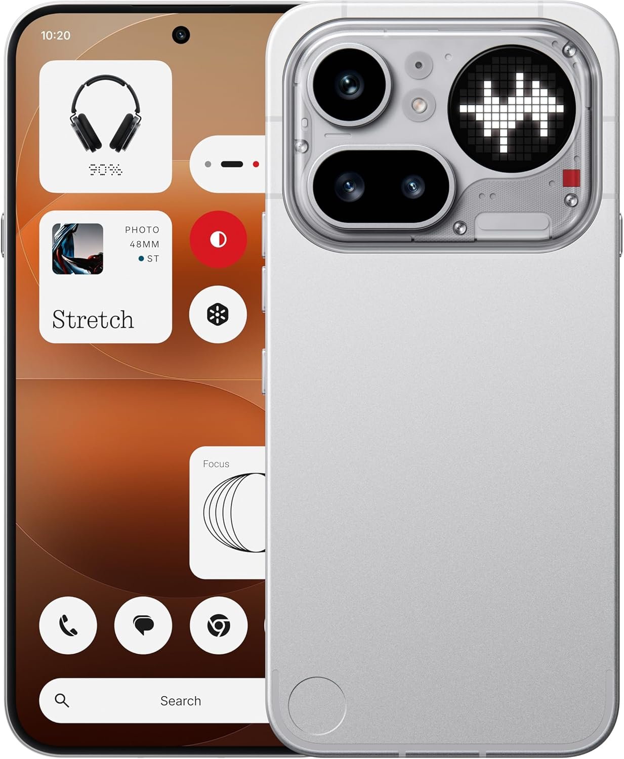 Nothing Phone (4a) Pro unlocked Android smartphone with its transparent back
