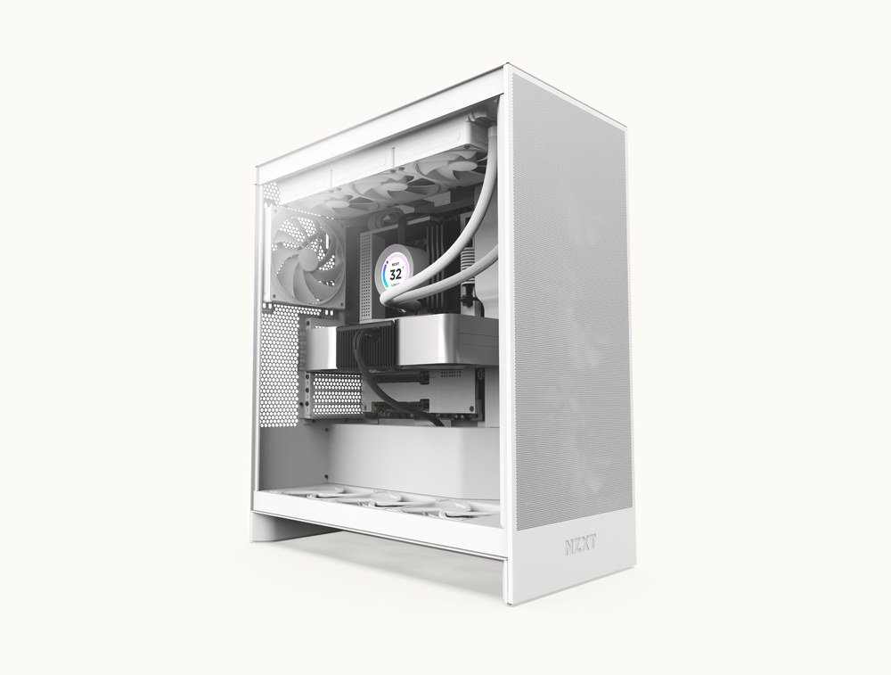 NZXT H7 Flow mid-tower PC case in white