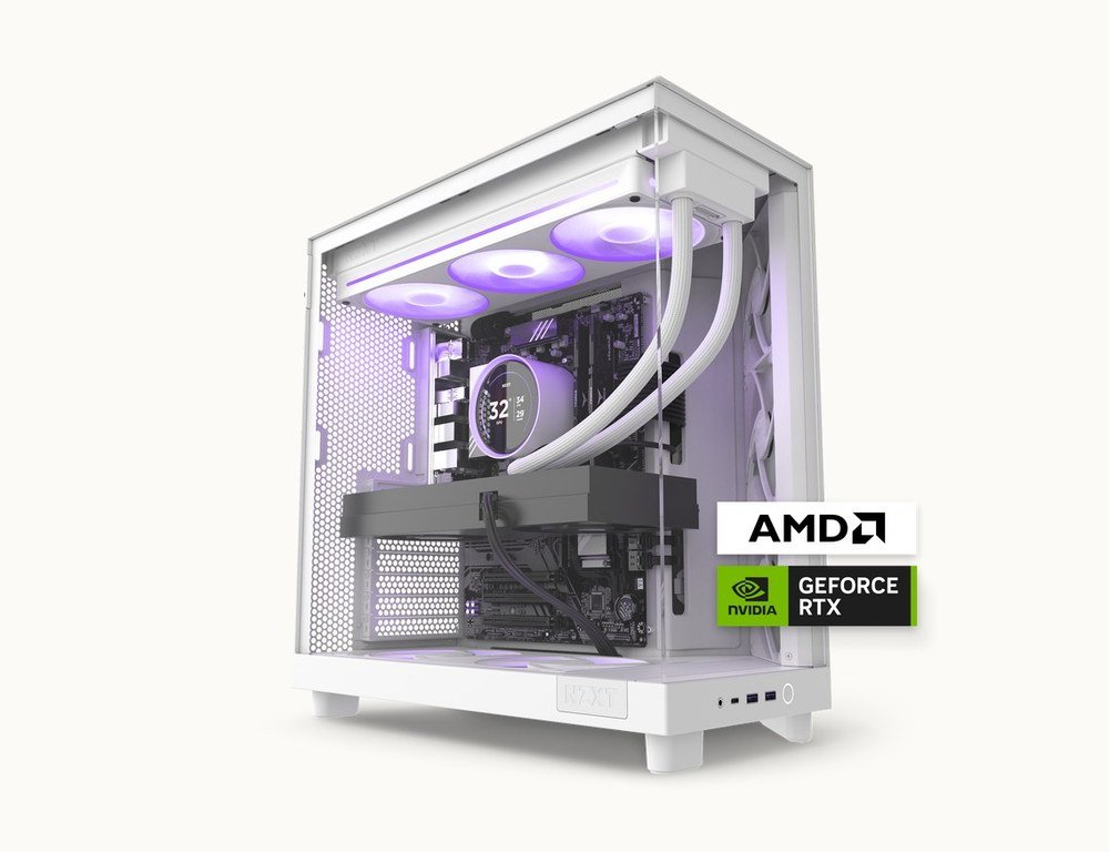 NZXT Player Three prebuilt gaming PC in white