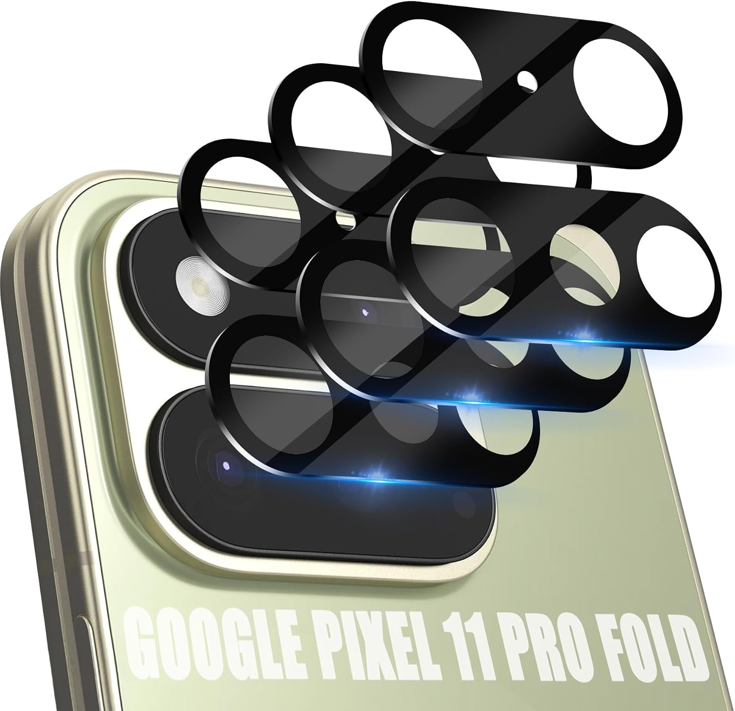Orzero three-pack of tempered glass camera lens protectors for the Google Pixel 11 Pro Fold