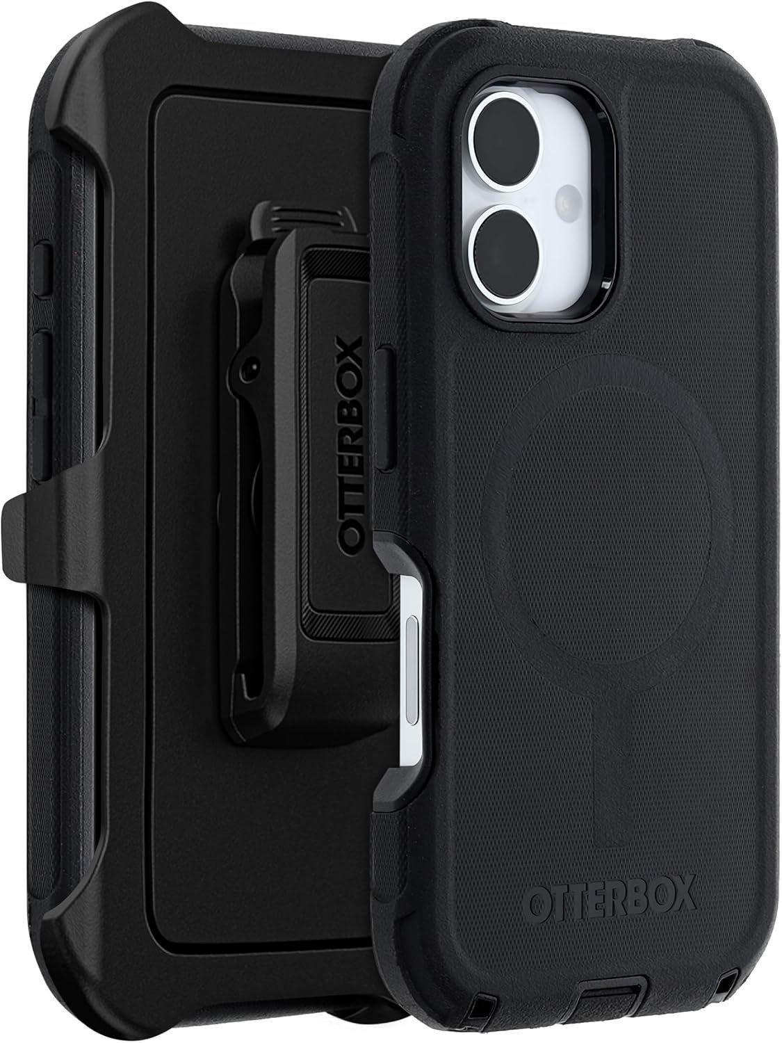 OtterBox Defender Series MagSafe case for iPhone 16 in black