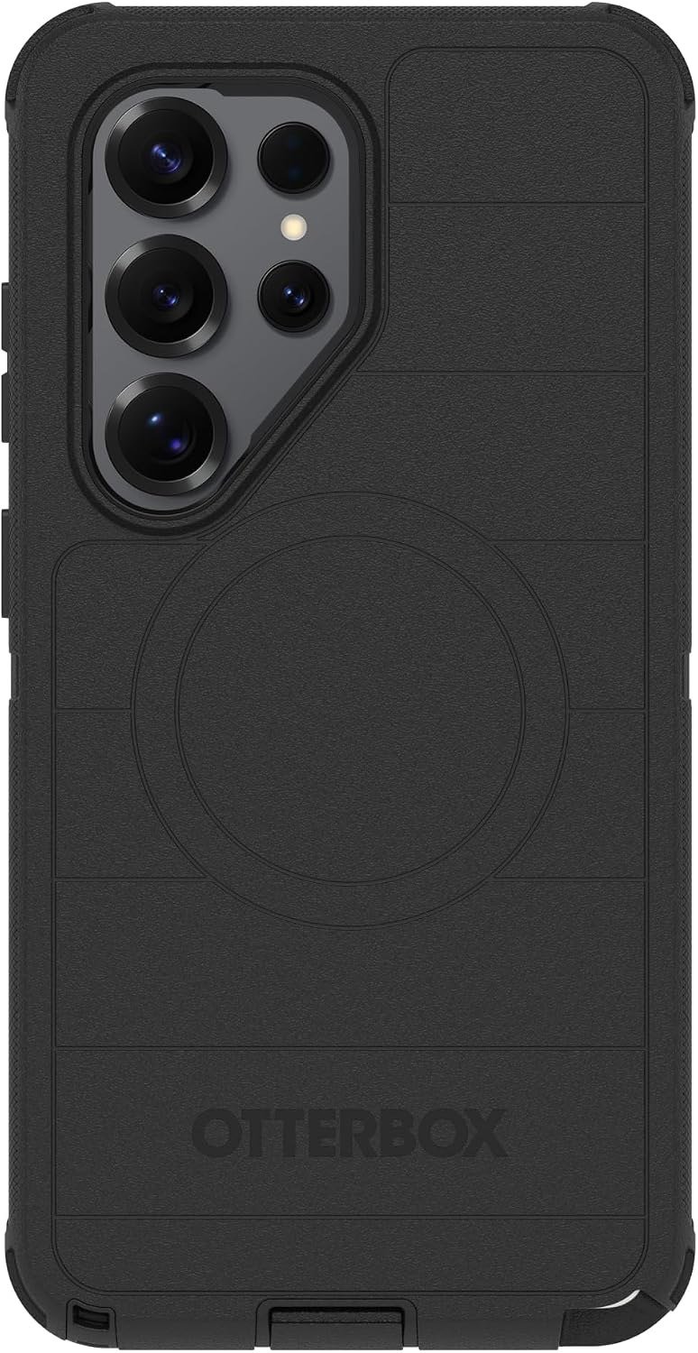OtterBox Defender Series Pro case for Galaxy S26 Ultra in black, rear view