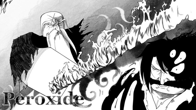 Peroxide artwork of two fighters clashing with spirit energy