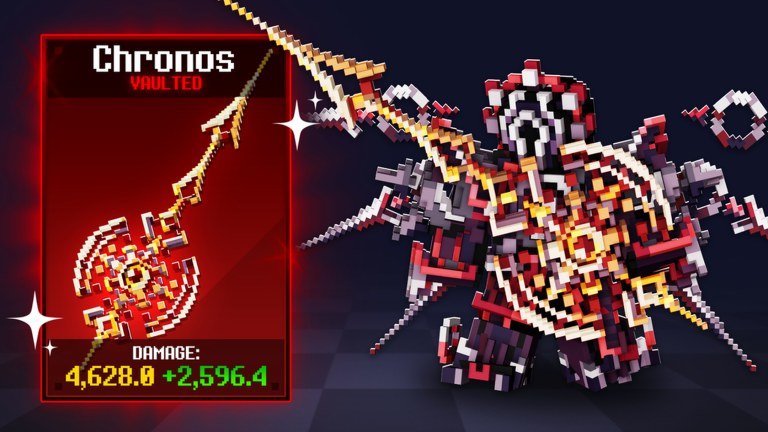 Pixel Blade dungeon combat artwork on Roblox