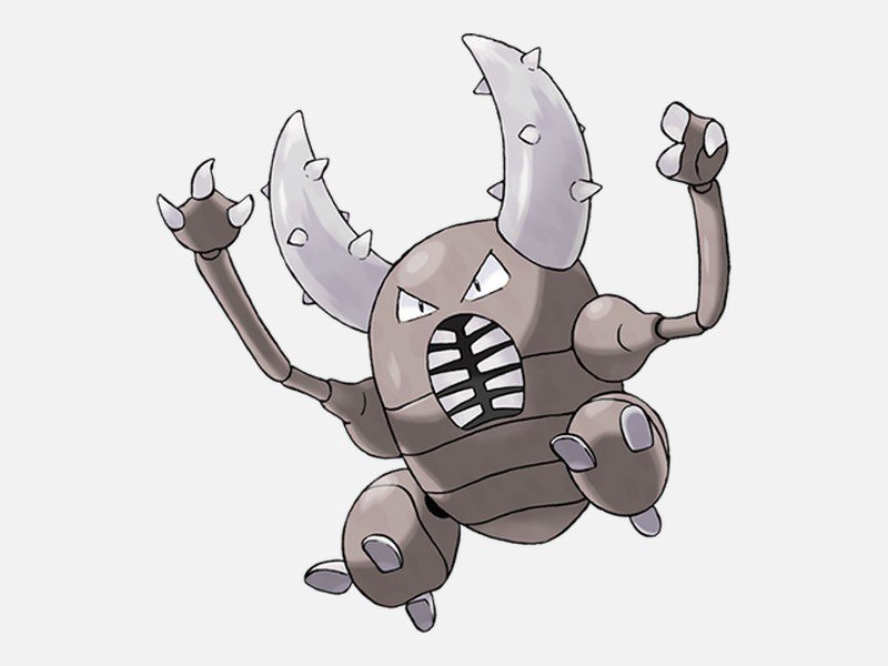 Official artwork of Pinsir, a Bug-type Pokémon