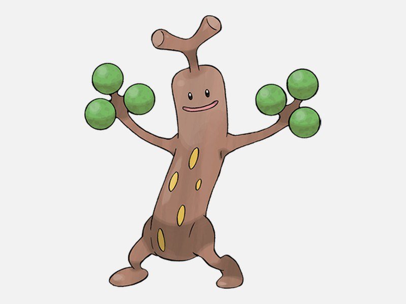 Official artwork of Sudowoodo, a Rock-type Pokémon